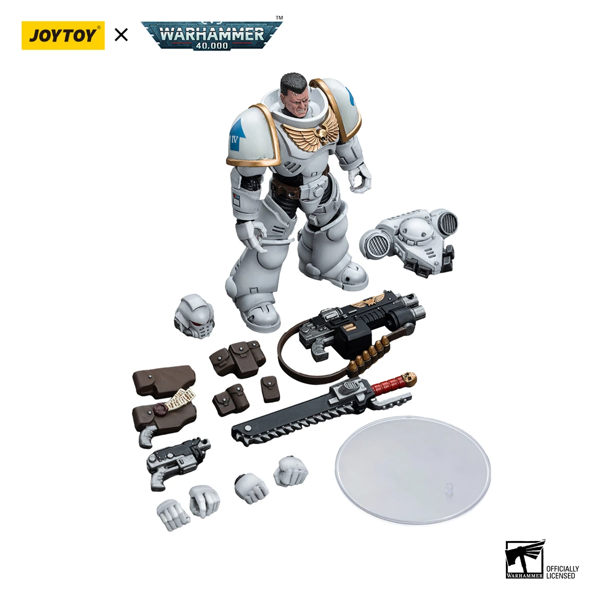 JOYTOY Warhammer 40k 1/18 Space Marines White Consuls Intercessors 1 Action Figure — view 6