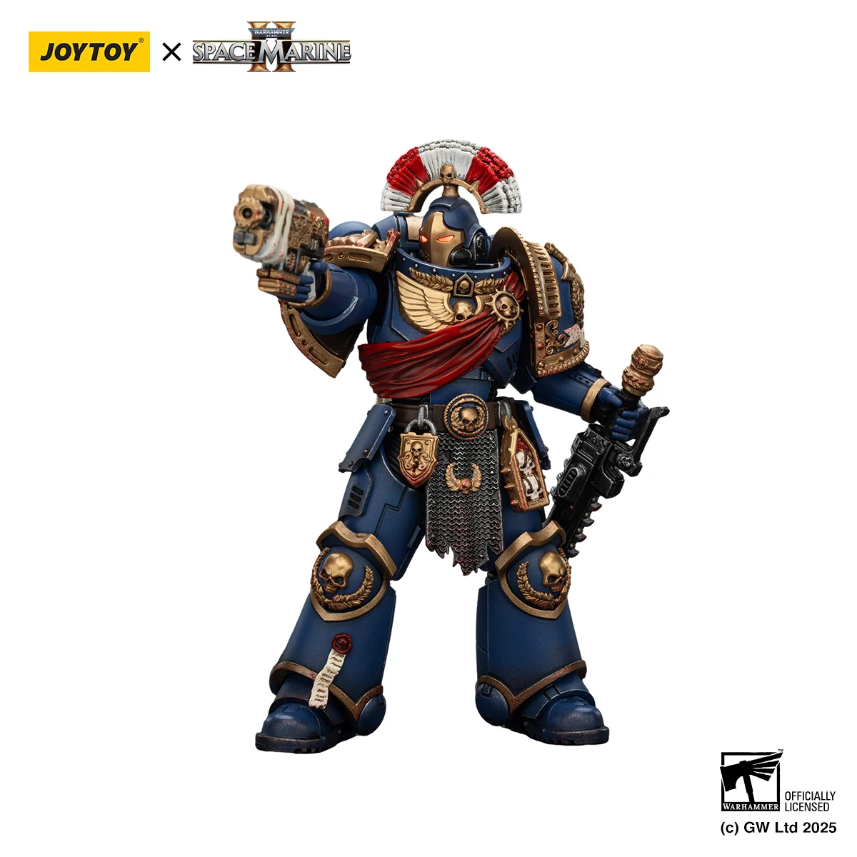 JOYTOY 1/18 Warhammer 40K Ultramarines Figures Sergeant Rychas Model Action Figure — view 4