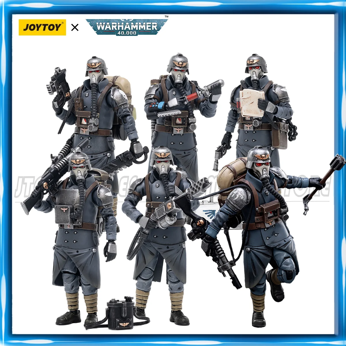 JOYTOY Warhammer 40K1/18 Astra Militarum Death Korps of Krieg Veteran Squad Model Action Figure