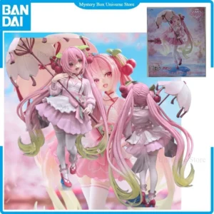 In Stock Original Taito AMP Hatsune Miku Sakura Cherry Dress PVC Figure Statue Collectible Anime Holiday Ornament Holiday Gift