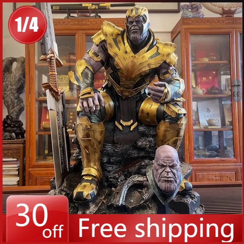 1/4 the Avengers Thanos Sitting Posture Magnetic Suction Anime Model Resin Collectible Figure