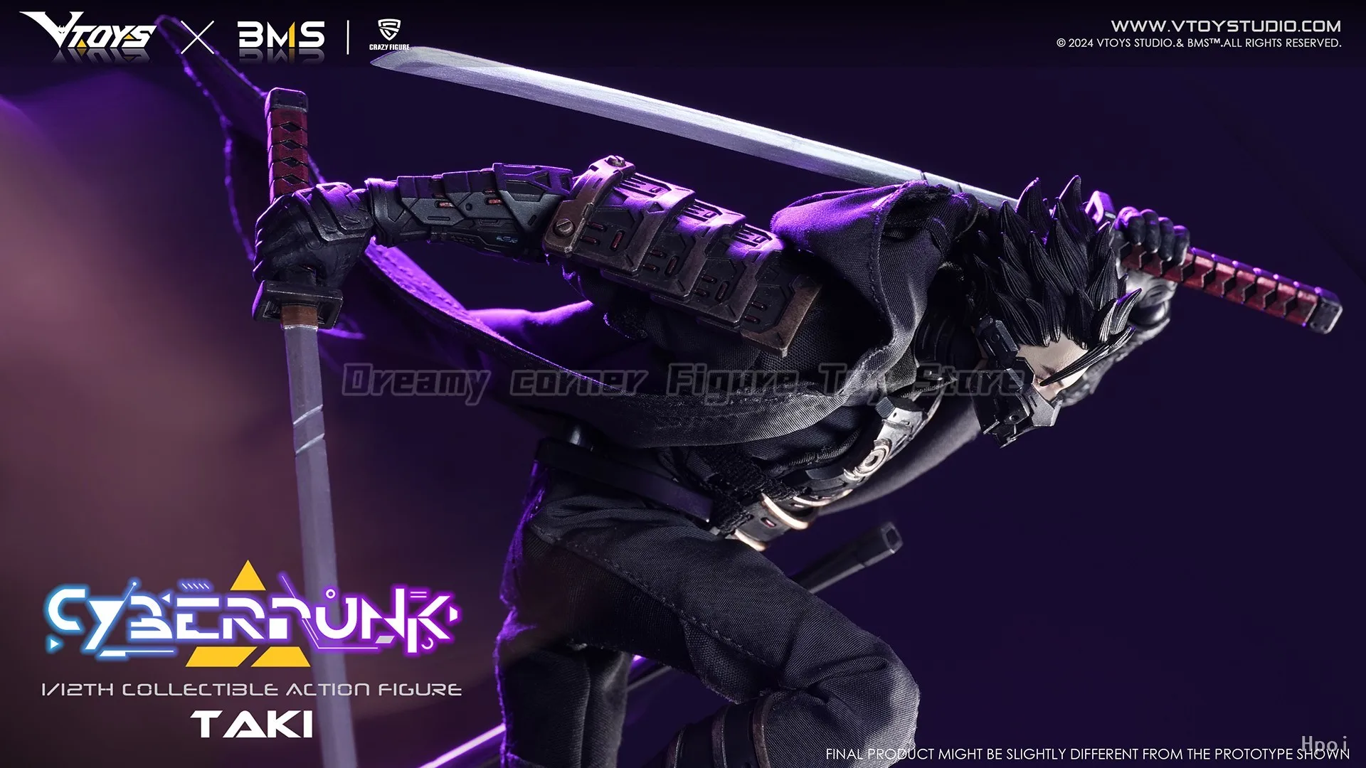 VTOYS Cyberpunk Samurai:Taki 1/12 Model Action Figure — view 3