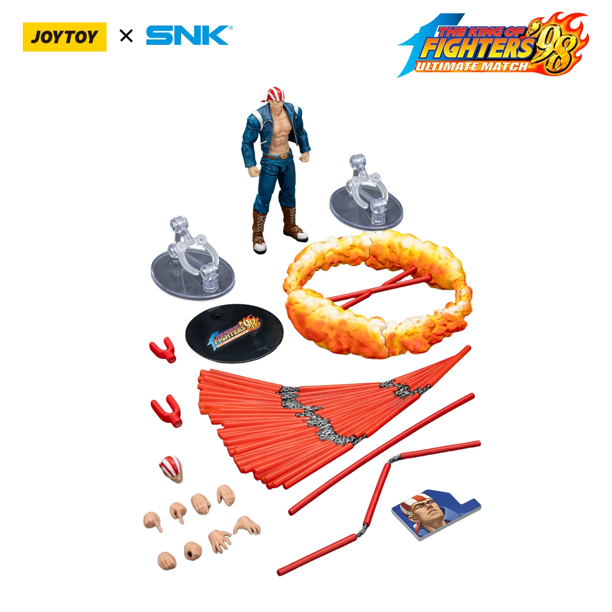 JOYTOY SNK 1/18 KOF 98UM Hero Team Kyo Kusanagi Goro Daimon Benimaru Action Figure — view 4